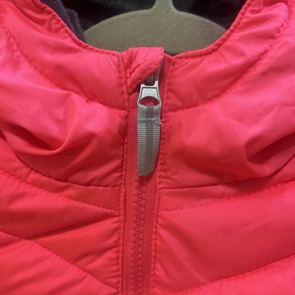 Girls Champion Winter Coat Size L 10-12 Bright Pink Zippered Pockets Hood Puffer - Picture 5 of 8